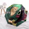 1 Stück Zoro, Strohhut Luffy Automatischer Regenschirm 8 Rippen Tragbar Faltbar Schwarzer Eisenrahmen für Außenbereich, Strand, Reisen, Sonnenschirm 167