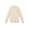 Embroidered Logo Crew Neck Long Sleeve T-Shirt With Drop Shoulders Men Tops Saffron DV1586-206