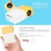 YG300 Smart Projektor LED HD 4K Projektor 800 Lumen Autofokus WiFi Bluetooth Heimkino Outdoor Tragbarer Videoprojektor