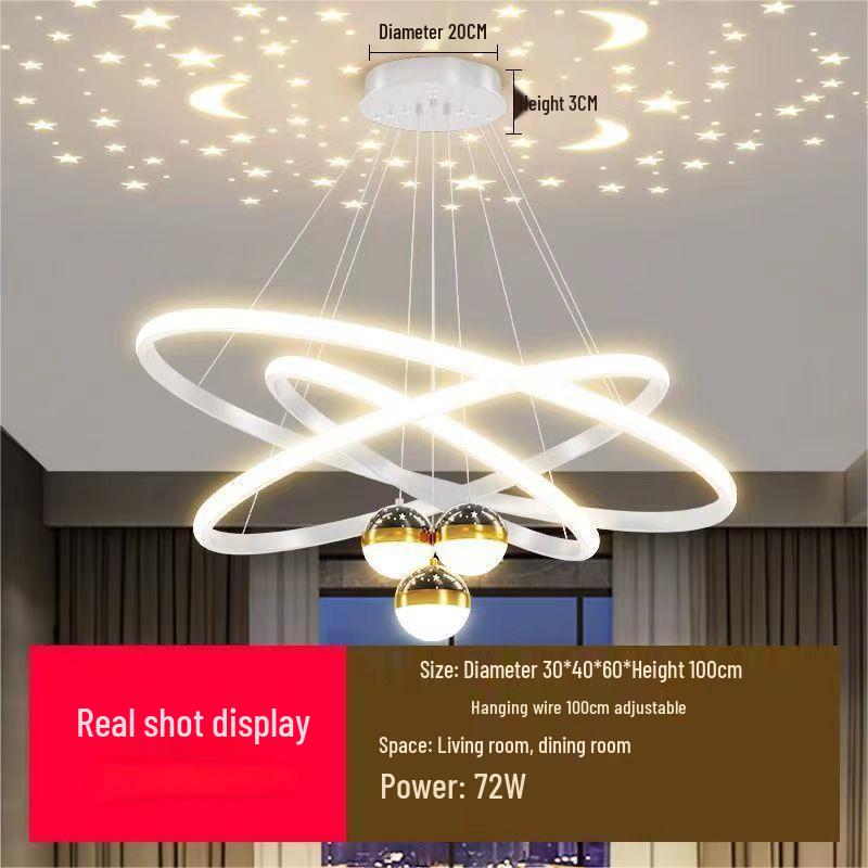 Modern Starry Sky Chandelier for Dining Room, Bedroom, or Bar Counter