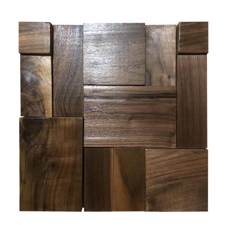 Elegant Black Walnut Wood 3D Wall Décor for Hotel, Club, Living Room, Dining, or Entrance Hall.
