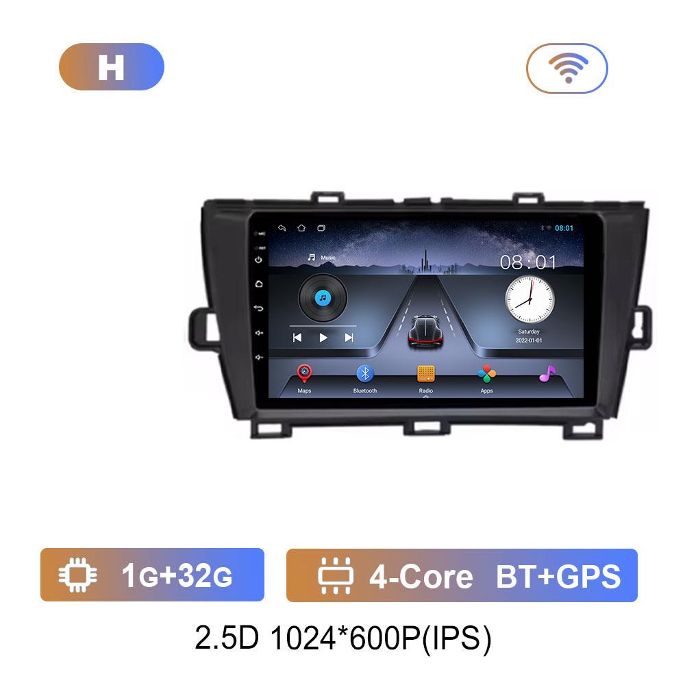 

GPS-навигация с разделенным экраном для Toyota Prius 3 XW30 2009 - 2015 Android 14 Автомобильный аудио-мультимедийный проигрыватель 4G WiFi BT Головное устройство