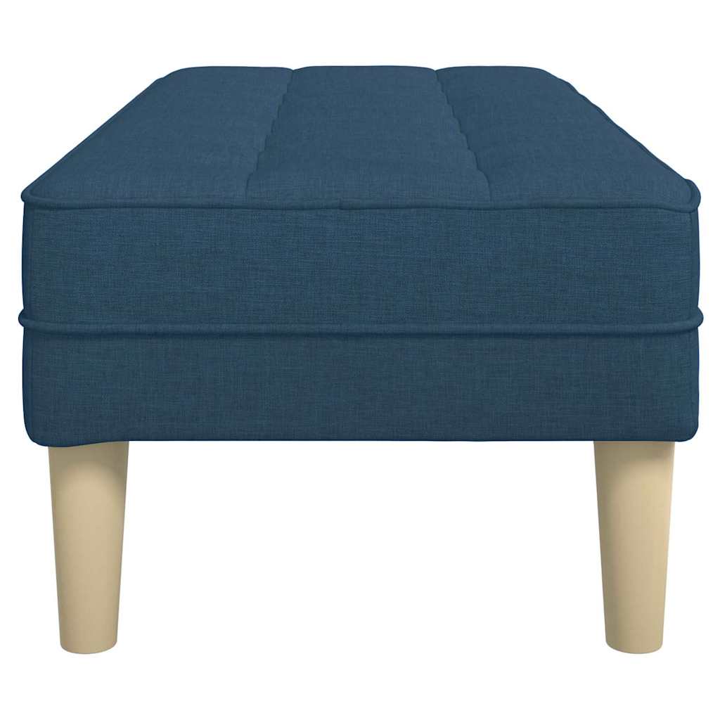 Blue Upholstered Bench with Cushion 113 X 57 X 39 Cm Fabric