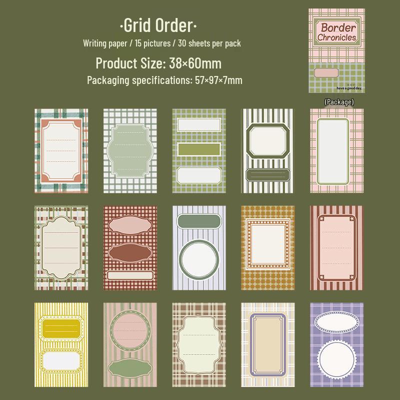 Beautiful Day Sticker Pack: Light Retro Collage Notes - Frame Things Series (4 Types)