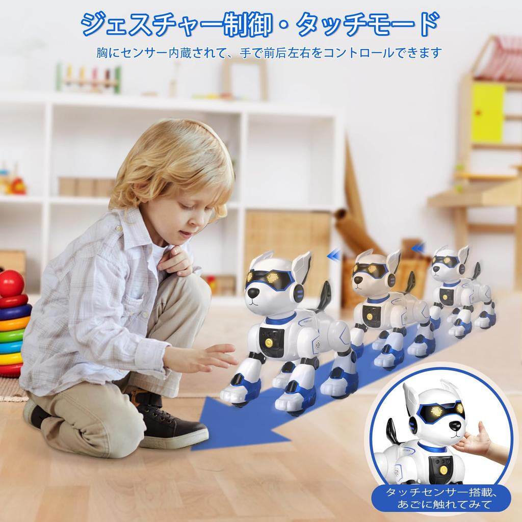 Multifunctional Robot Dog Toy with Voice Easy English Animal Voice Voice Gesture Touch Programmable and USB Electronic Elementary School New Christmas