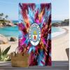 Asciugamano da Spiaggia Stampato Manchester City Asciugamano Morbido ad Asciugatura Rapida Coperta da Spiaggia Rettangolare Grande Portatile per Viaggio Piscina