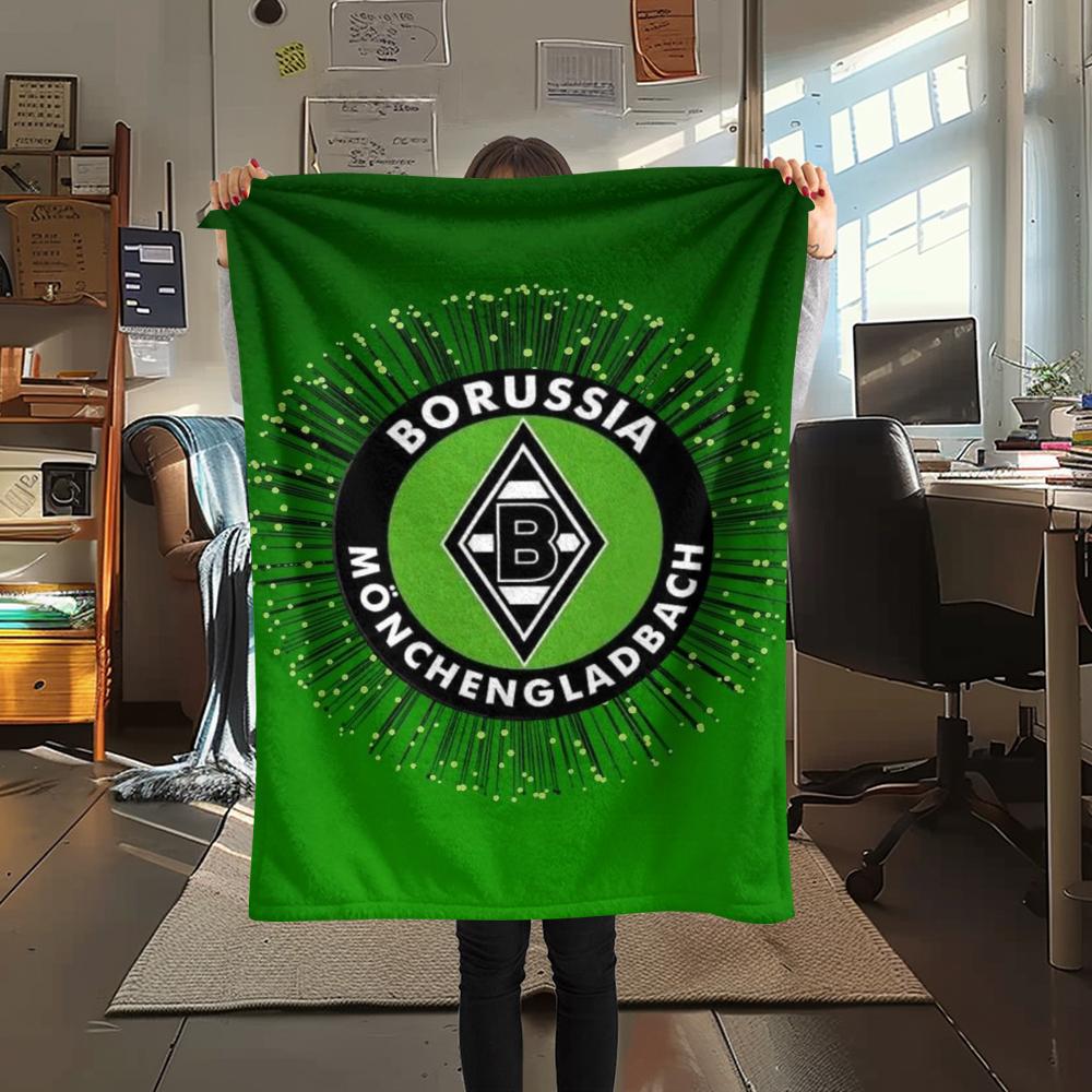 1pc Borussia Print Flannel Blanket, High quality Comfortable for All Seasons, Home Decor, Warmth and Comfort, Perfect for Christmas Gifts17