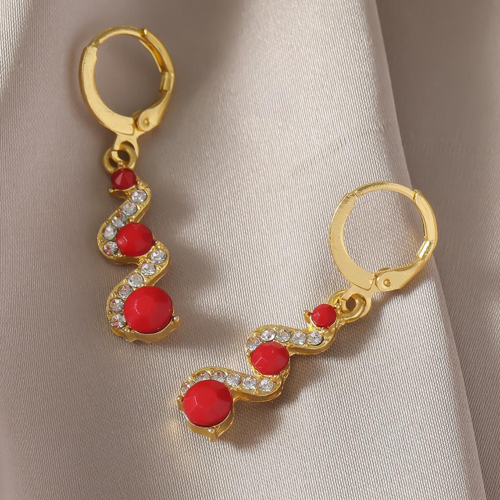 BlingBay Women's Dangle Earrings Long Red Classic Tassel Dangle Earrings Girls Party Birthday Jewelry Gift