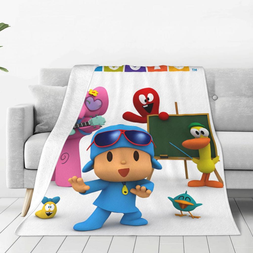 P-POCOYO Elly Pato Fred Lula Sleepy Bird (2) Blanket Quality Warm Soft Throw Blanket Spring Picnic Bedroom Novelty Bedspread