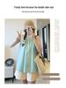Women's Apricot High-Waist Cotton Linen Cargo Shorts - Summer 2025 Collection: Casual Wide-Leg Mid-Length Design
