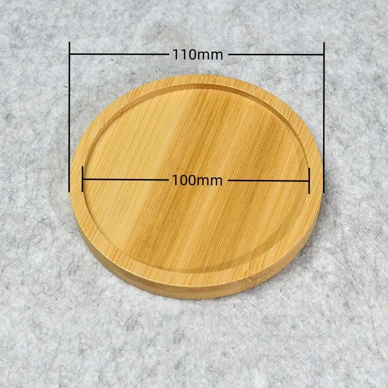 Multi Bamboo Tray Wood Saucer Flower Pot Tray Cup Pad Coaster Plate Kitchen Decorative Plate Creative Coaster Coffee Cup Mat