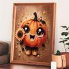 Cute Pumpkin Sunflower Frameless Pearl Painting Kit 3D Bead Canvas Art Romantic Home Wall Decor Craft Handmade Creative Seasonal Decor Gift