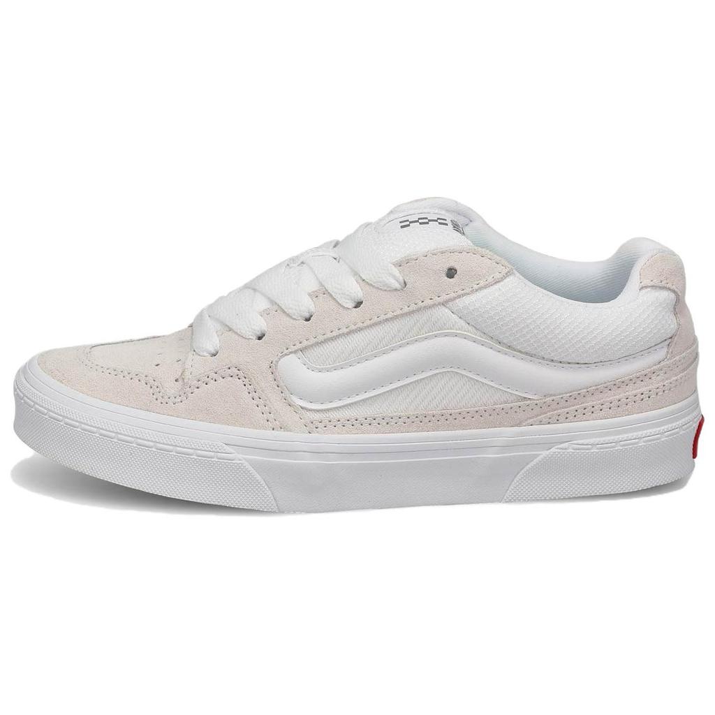 Vans Caldrone Mesh Suede Fashion Comfortable Shock Absorption Impact Resistance Wear Resistant Low Top Skate Shoes Women Sneaker White VN0007P9WHT