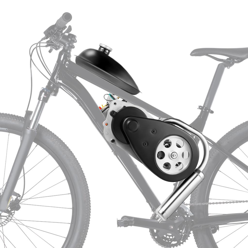 100cc Bicycle Motor Kit 4-Stroke Bicycle Gasoline Engine Motor Kit with Double Belt Drive & Air-Cooling, Bike Engine Kit