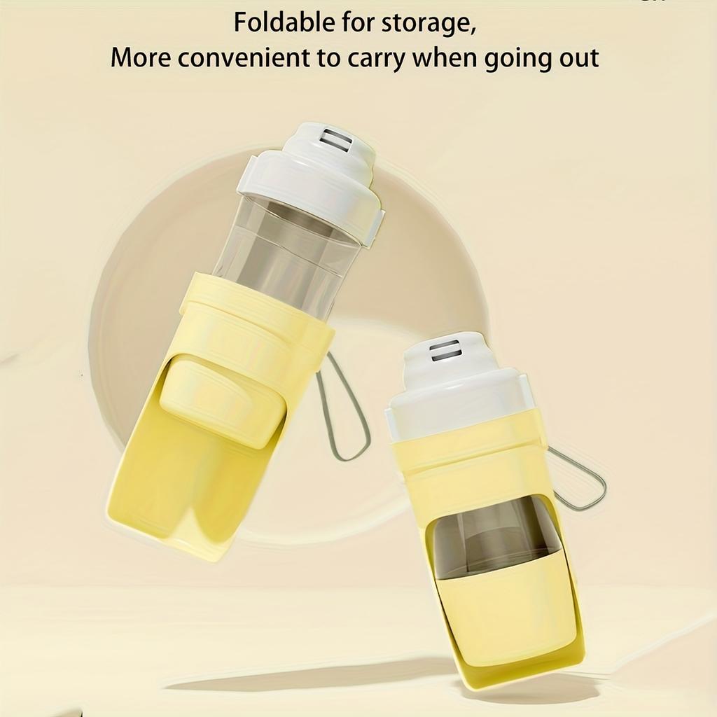 Leak Proof Portable Dog Water Bottle Foldable Travel Cup With Carry Strap Durable Plastic Pet Hydration System For Outdoor Use