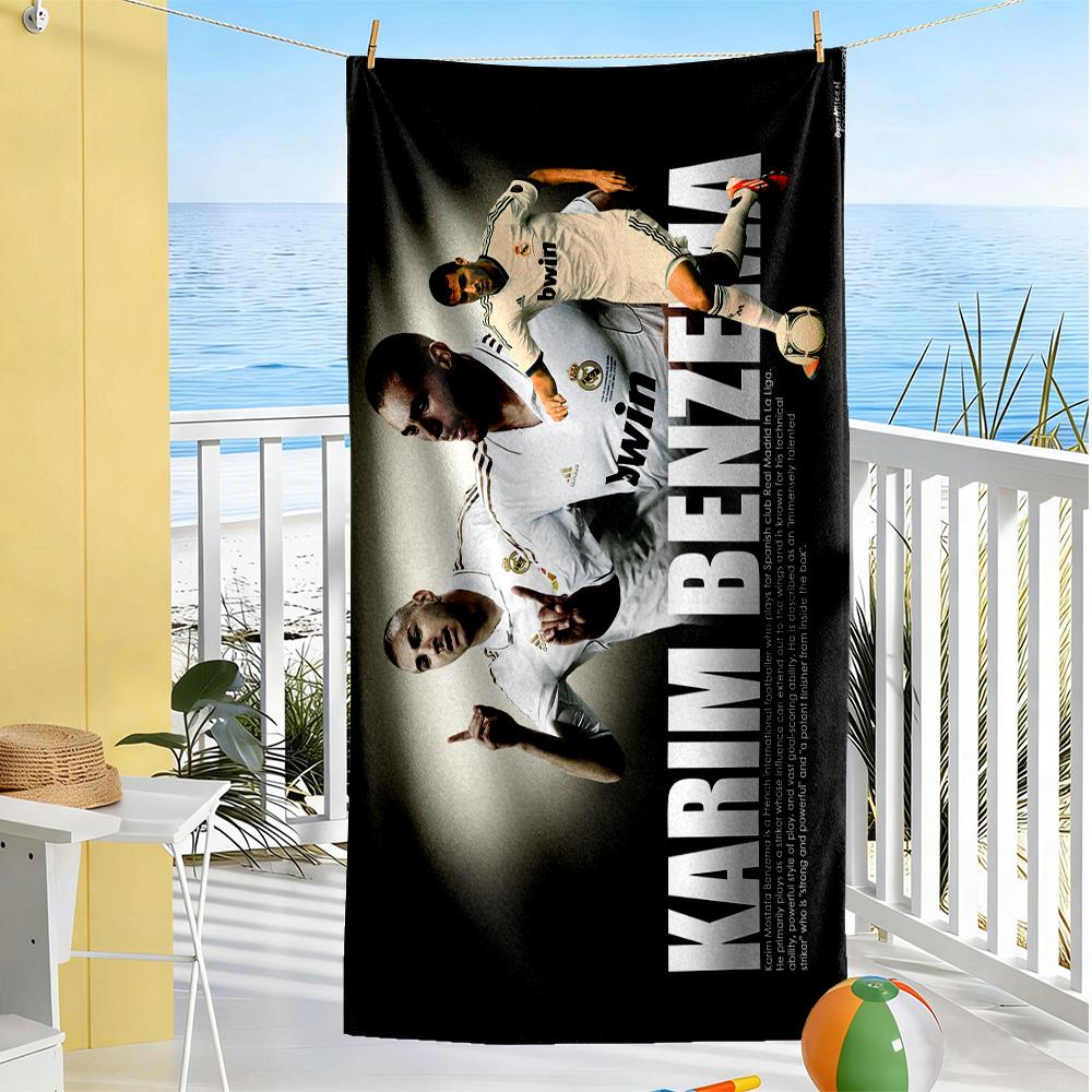 Football Player Celebration Beach Towel Super Soft Microfiber Quickdry Fabric Comfortable Lightweight