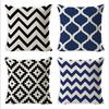 New Linen Pillow Geometric Seat Pillowcase Sofa Cushion Car Bedside Lumbar Pillow Office