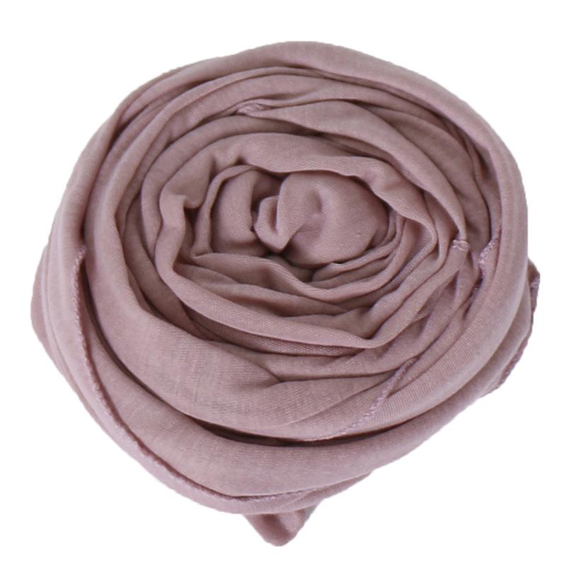 Muslim Hijab Jersey Scarf Soft Solid Shawl Headscarf Foulard Femme Musulman Islam Clothing Arab Wrap Head Scarves Hoofddoek