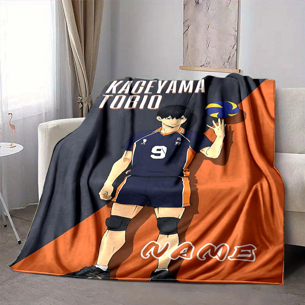 Custom 1pc Haikyuu!! Team Spirit Blanket, Soft And Comfortable Blanket, Casual Warm, Camping Travel Blanket, Birthday Gift Q91277
