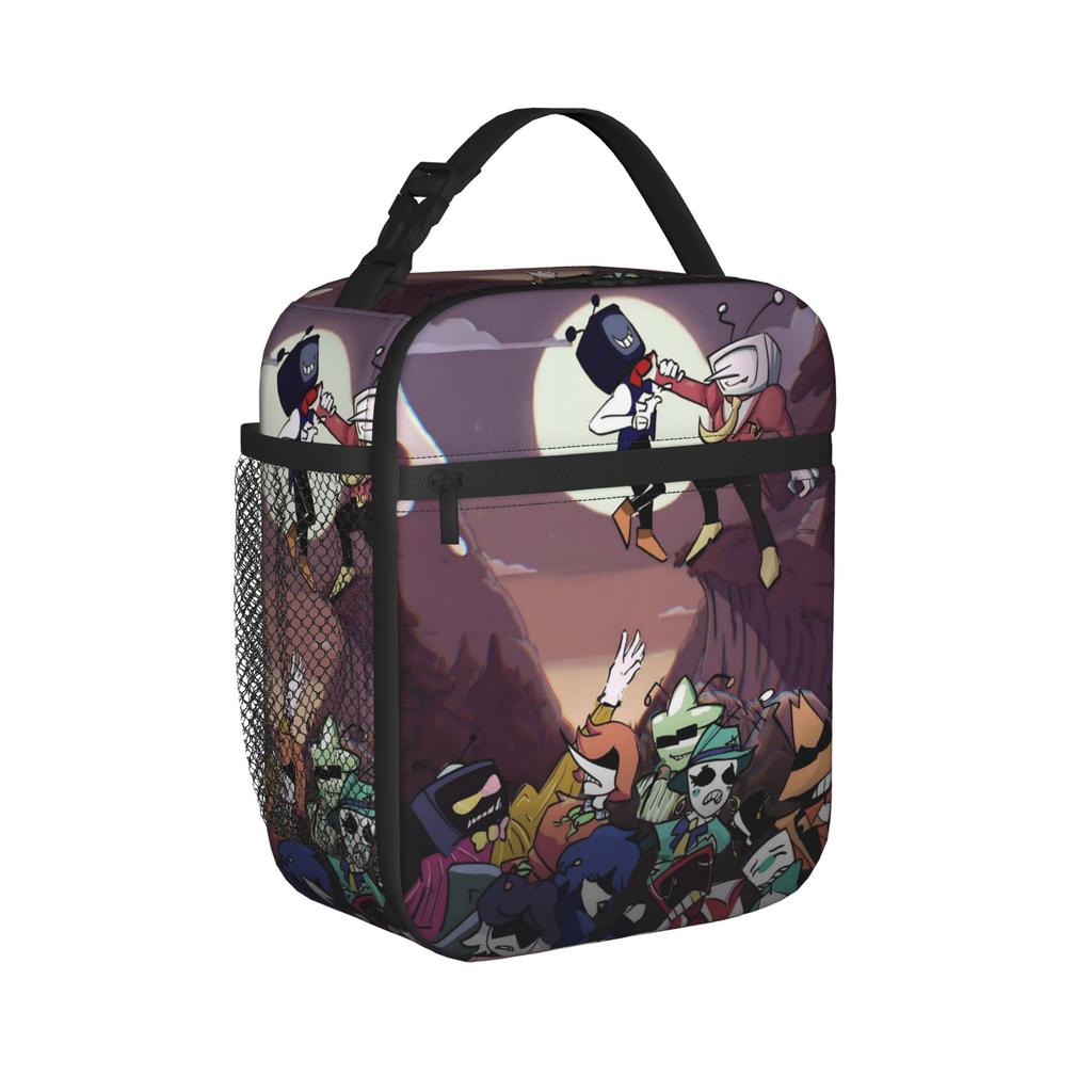 Deltarunes Ralsei Kris Susie Insulated Lunch Bag Cooler Bag Reusable,Meal Container Video Game Leakproof Tote Lunch Box