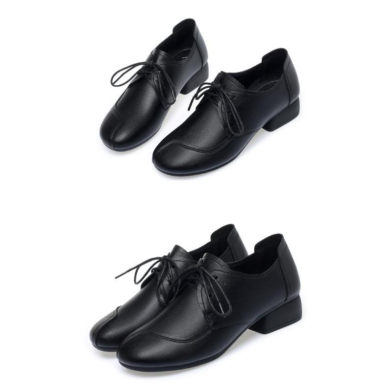3cm Ladies Spring and Autumn New Soft-skinned Soft-soled Middle-aged and Old-aged Mom Leisure Shoe Women