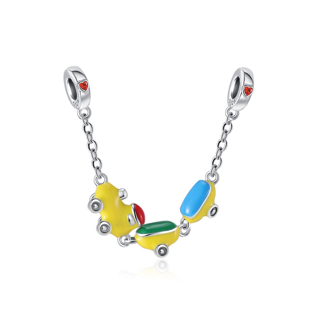 Coppersparkling Clear Sparkle Crown Love Safety Chain Charm Bead Fit Original Pendant Diy Jewelry For Women