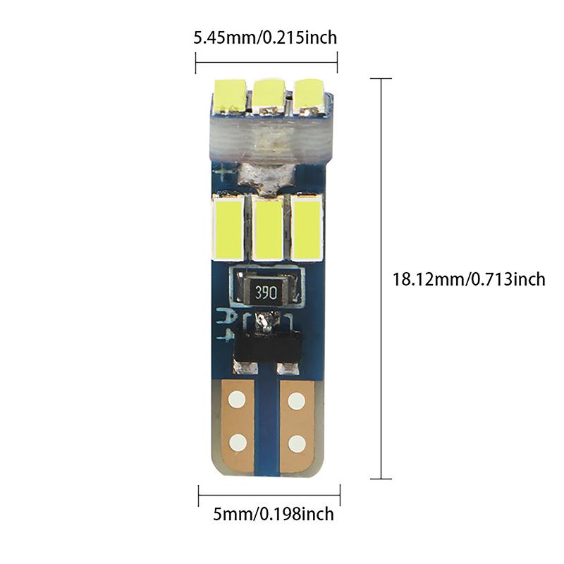 10Pcs Bright LED Bulbs T5 W3W W1.2W 70 73 74 Auto Dashboard Gauge Lamps Car Warning Indicator Instrument Cluster Light Lamps