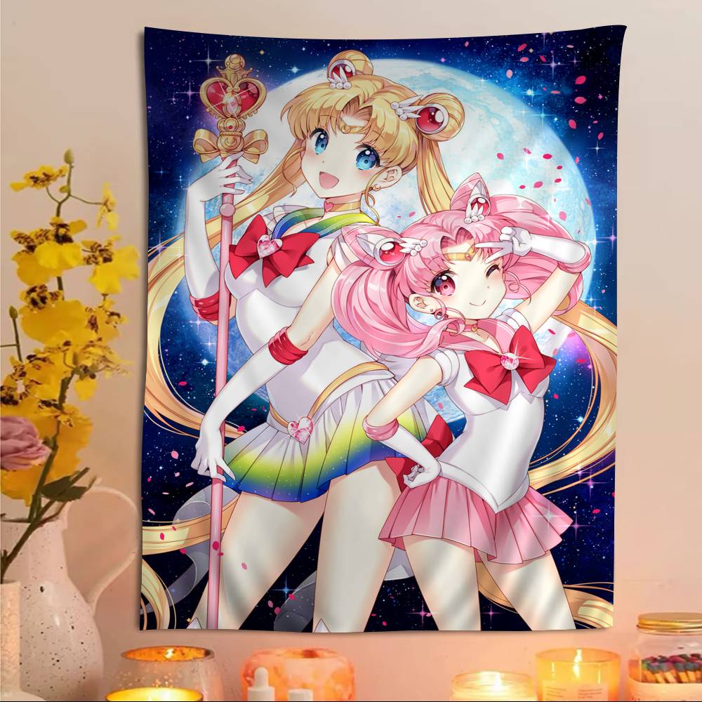 Anime SSailor MMoon Crystal Hippie Wall Hanging Tapestries For Living Room Home Dorm Decor Art Home Decor