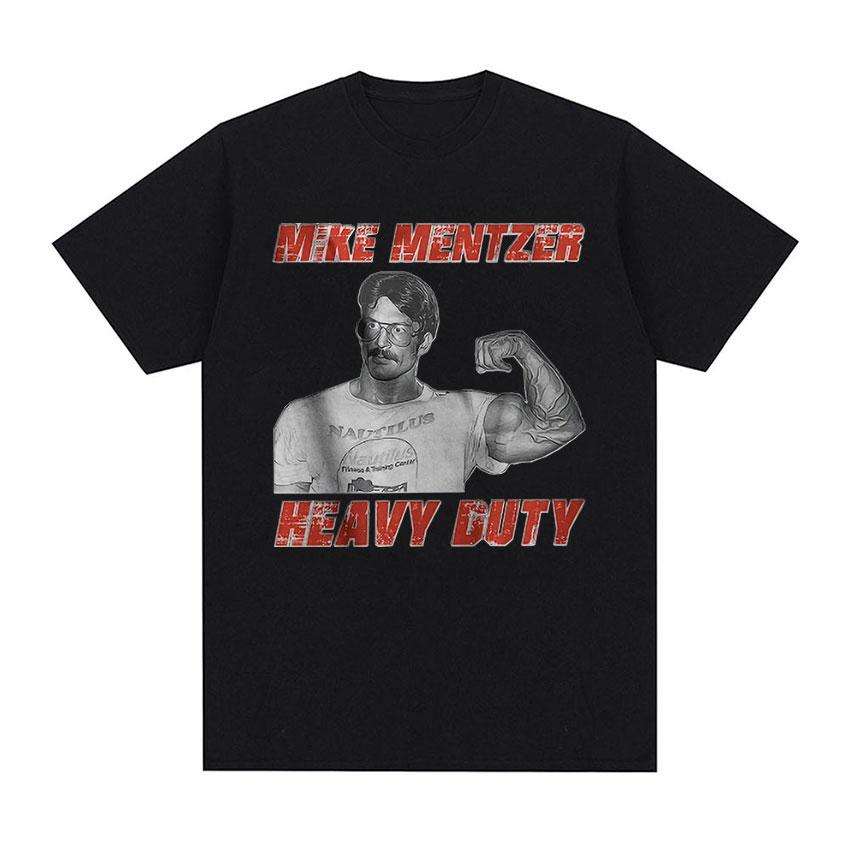 2025 Summer Vintage Mike Mentzer Graphic Man Bodybuilder Print Short Sleeve Men's 100% Pure Cotton Printed T-shirt Streetwear