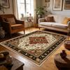 Persian Retro Luxury Living Room Carpet Washable Non-slip Decoration Bedroom Floor Mat Soft Fluffy Lounge Study Sofa Rug 200x300