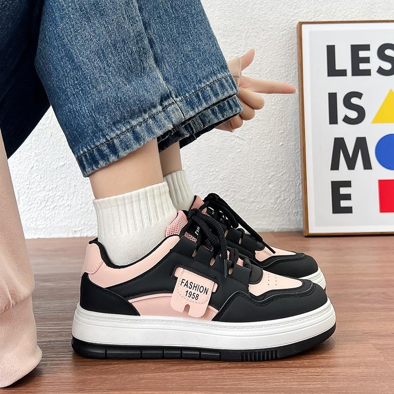 Platform women's spring and autumn new versatile sports and leisure retro breathable student board shoes