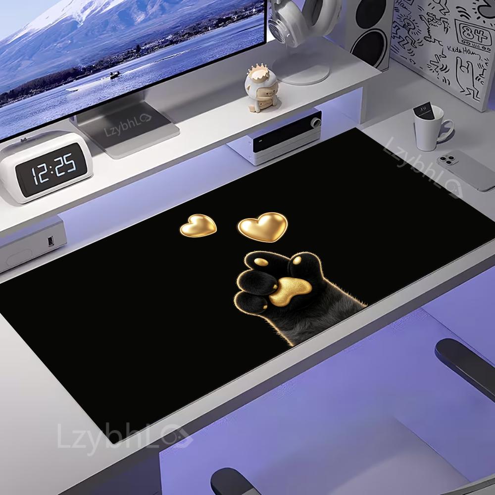 Sevimli Kedi Patileri Mouse Pad XXL Büyük Bilgisayar Ofis Oyun Masa Matları PC Oyun Lastik Kaymaz Mouse Pad'ler Dekor Uzun Masa Pedleri