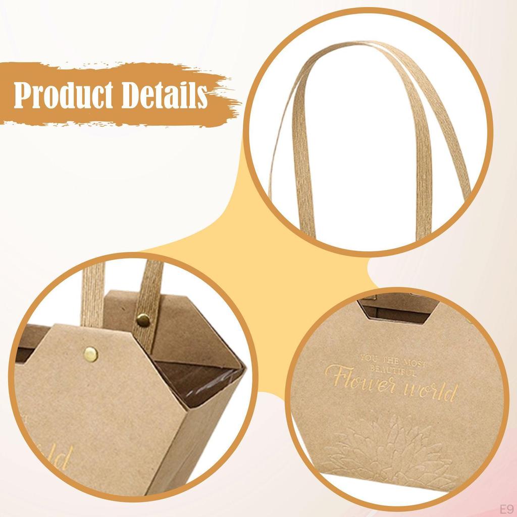 Bouquet Holder, Gift Box, Paper Handbag, Storage Bag, Florist Packaging Material, Stylish for