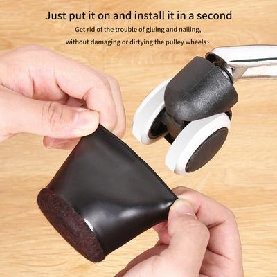 5Pcs/lot Chair Leg Floor Protectors Wheel Caster Cups Furniture Feet Covers Stool Chair Leg Caps Elastic Felt Bottom