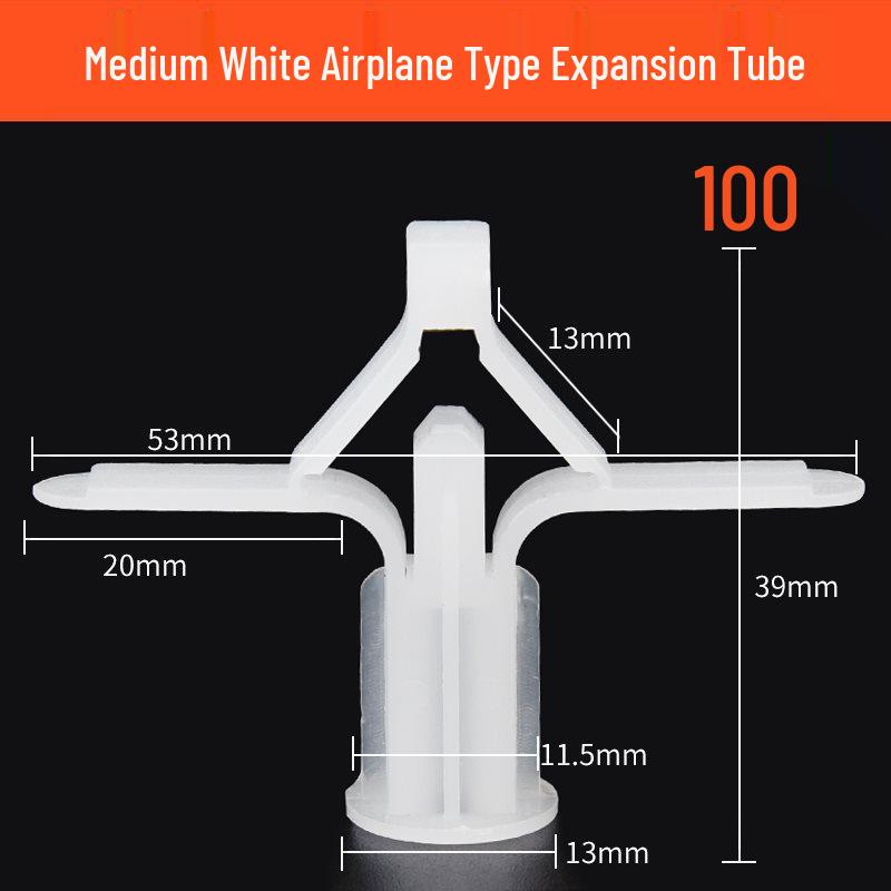 Gypsum Board Expansion Screw Set: Self-Tapping Plastic Plug & Butterfly Anchor