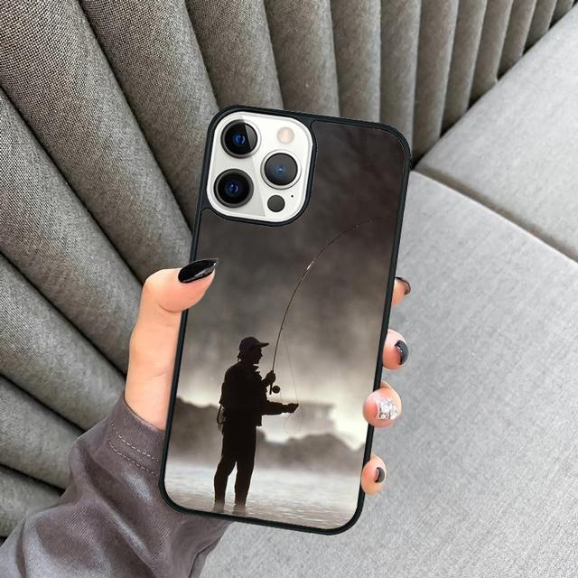 Fishing Fisherman Phone Case Cover For iPhone 5 6 7 8 Plus X XR XS SE2020 Apple 11 12 13 Mini Pro Max Galaxy S10 S20 S21