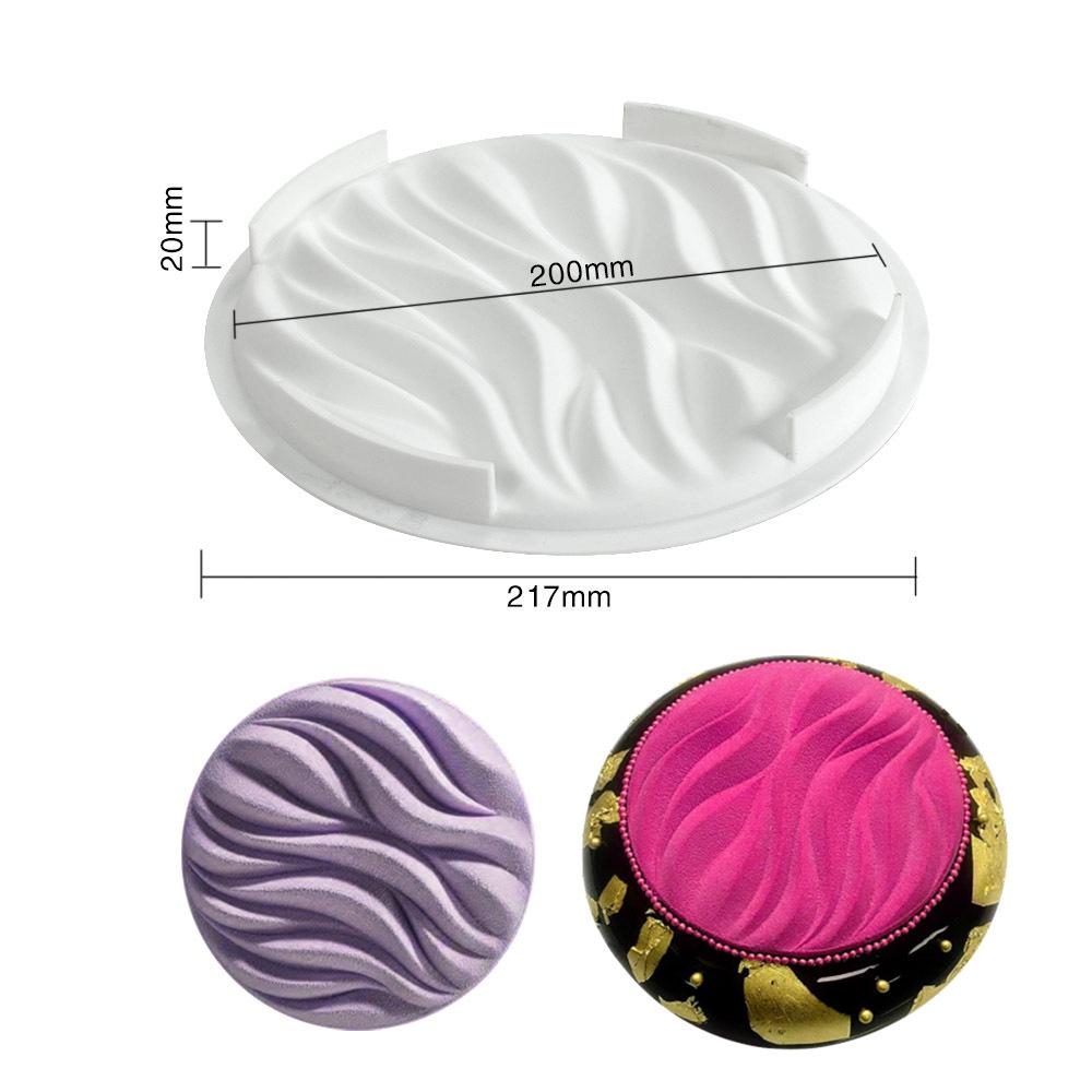 1PC Cake Mousse Dessert Silicone Mold Pastry Cake Heart Mousse Baking Household Mold Disk