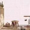 White and coral dots wallpaper, subtle detail 50x1000
