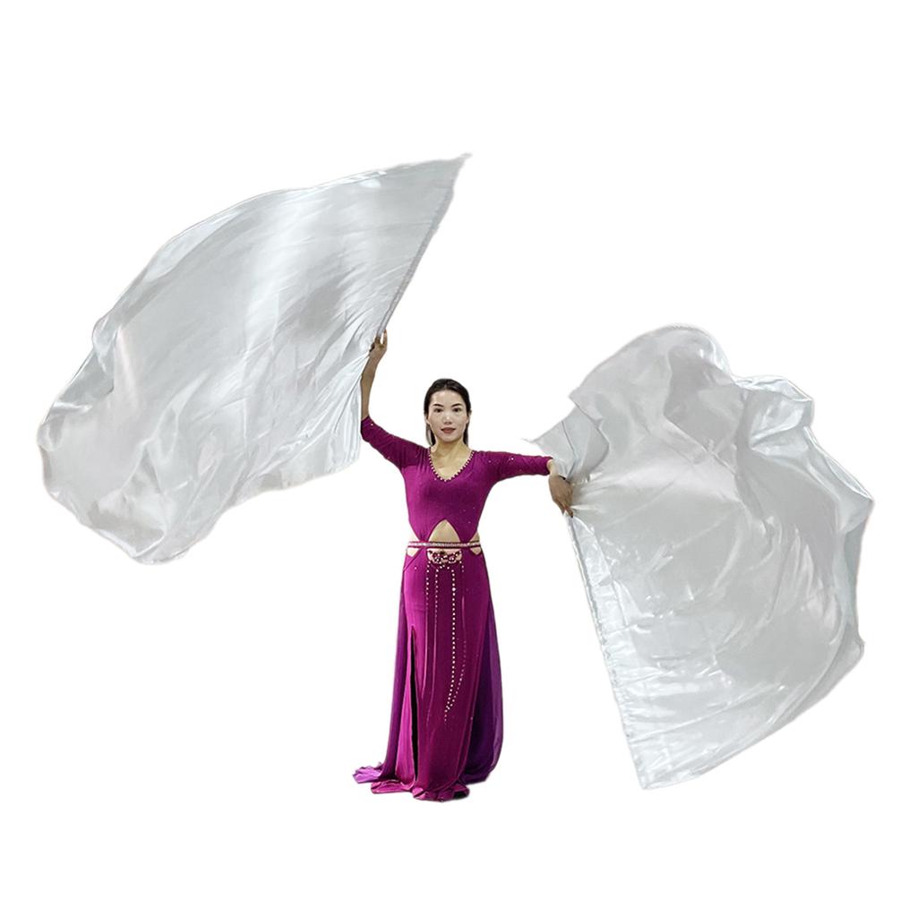 2Pcs Praise Dance Flags Semicircle Angel Wing Flags Praise Dance Worship Flags with Scalable Rod for Dance Church