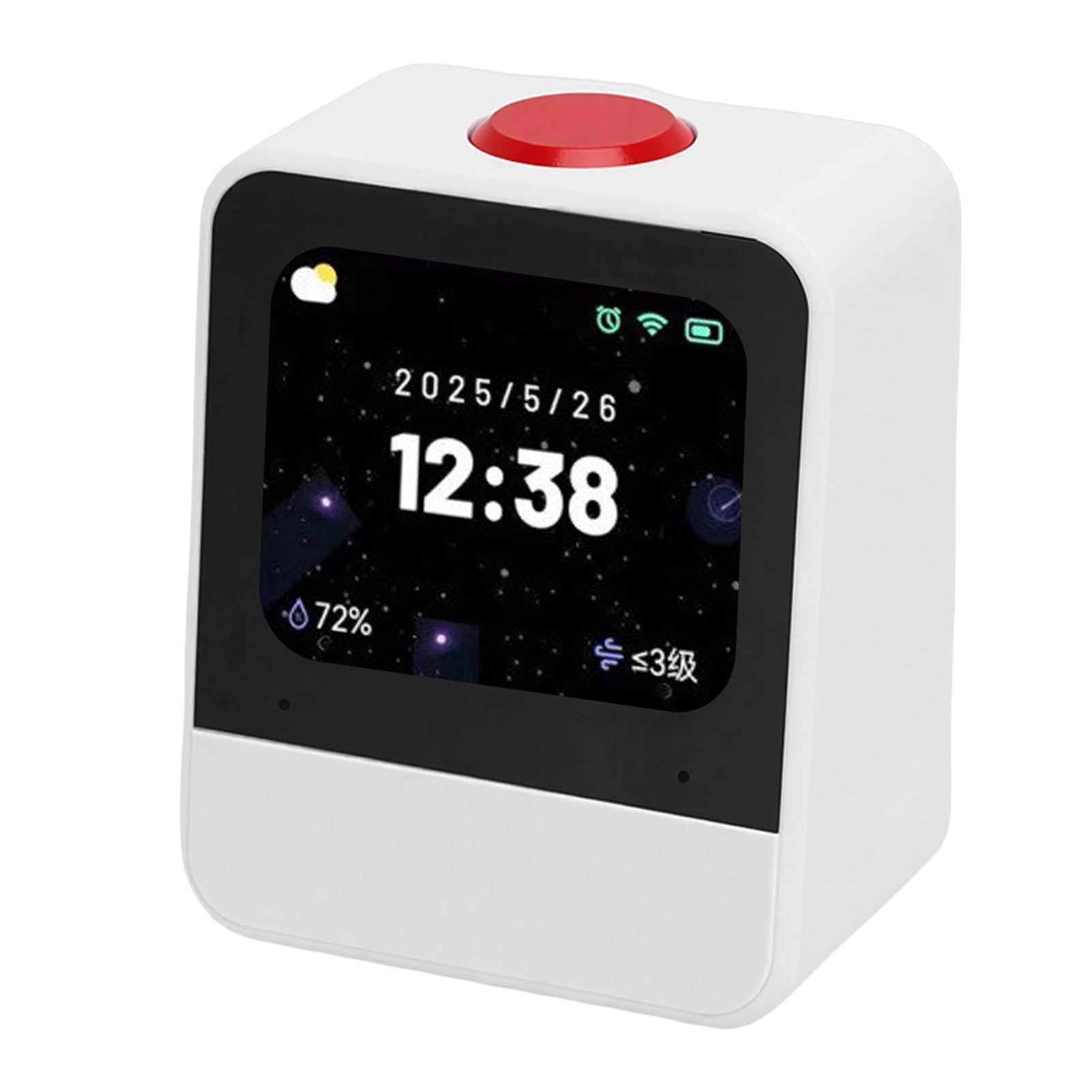

Smart Alarm Clock with Bluetooth Speaker AI Voice Control Lyrics Display Multifunctional Desk Alarm Clock for Bedroom