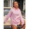 Damen Kapuzenpullover Langarm Lockerer Schnitt Einfarbige Lässige Pullover-Oberteile