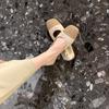 Xiaoxiangfeng single shoes women's 2025 summer new leather light mouth square head flat shoes color matching commuting versatile soft sole