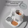1-Pack Automatic Gravity-Fed Cat Water Dispenser & Feeder - Spill-Proof Large Capacity One-Piece Design