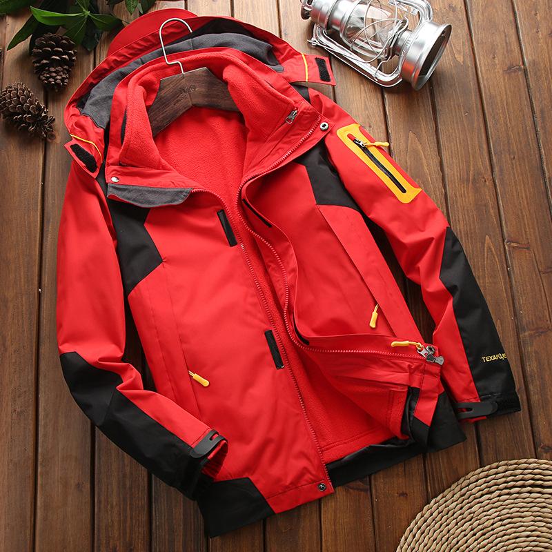 Spring, Autumn and Winter Outdoor Jacket Women's Two-piece Set Three-in-One Mountaineering Suit Windproof Fleece Jacket