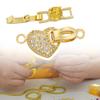 Versatile Jewelry Making Clasps Fashionable Gold Jewelry Clasp Set with Cubic Zirconia for DIY Jewelry Creations