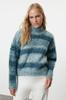 Women's Fashion Stylish Sweater Black Soft Textured Knitwear Sweater