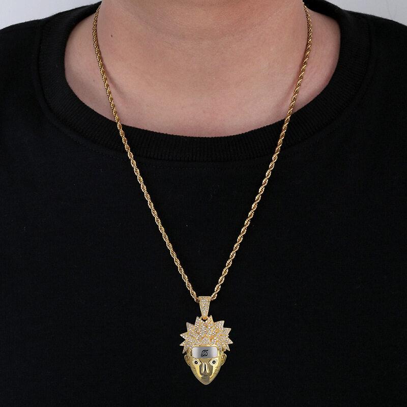 Europeisk og amerikansk bestselgende Naruto Naruto anheng Anime periferi Kobberinnlagt zirkon Trendy halskjedeanheng