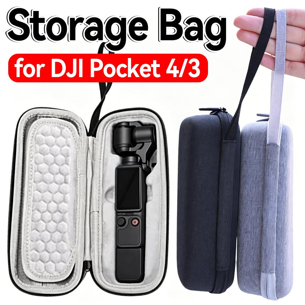 For DJI Osmo Pocket 4/3 Portable Storage Bag with Hanging Rope Anti Collision Carrying Cases EVA Hard Shell Protective Box Bags