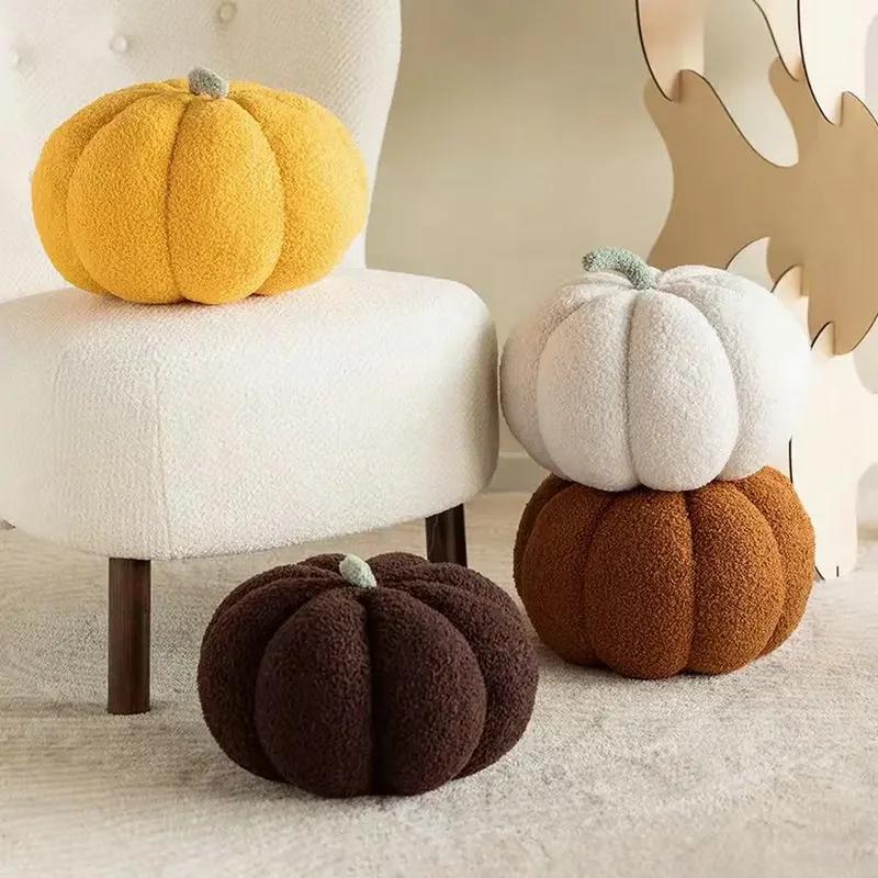 Cute Pumpkin Plush Toy Halloween Decorative Stuffed Creative Cushion Couch Sleeping Pillow Soft Comfortable Kids Baby Gift