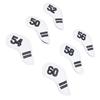 6PCS Golf Club Head Covers PU Leather Abrasion Resistant Clear Numbers Golf Iron Covers Set for Golf Course